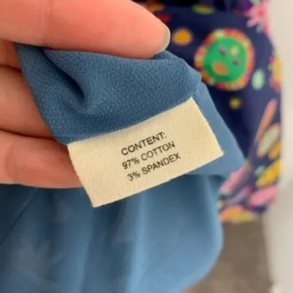 Celia B Atlas Dress Midi Navy Multi Womens New Size Medium Summer Belted - Picture 16 of 16